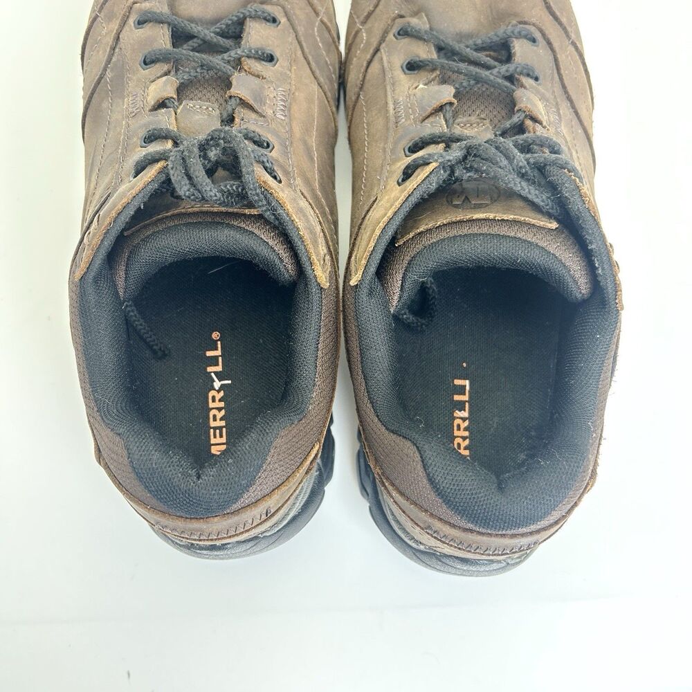 Merrell Moab Adventure Hiking Shoes Mens Sz 11.5 Dark Earth Brown Leather J91827 - Picture 6 of 8